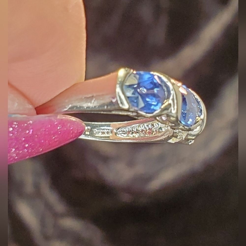 0226. Beautiful!!!!!! ~ Ross Simons ~ Iolite 💙 Cluster ~ STERLING Ring ~ FIRM - Picture 5 of 10